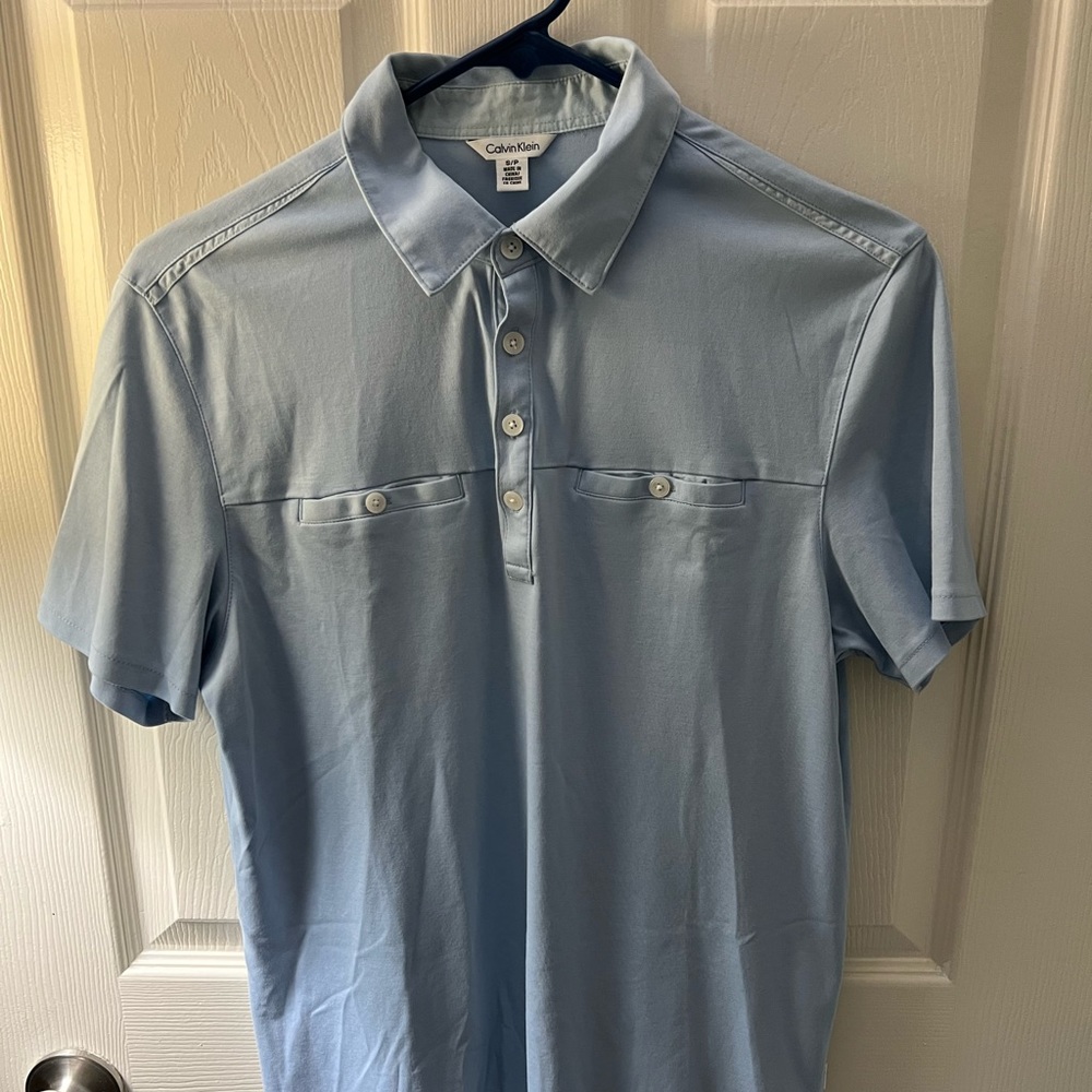 Men’s Calvin Klein Light Blue Polo (S)